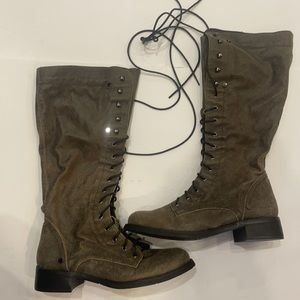 Brand new distress leather style boots